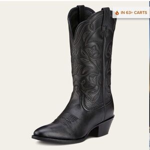 Ariat Black Embroidered Heeled Boots